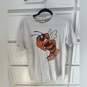 Vintage White T-Shirt with Hornet Graphic